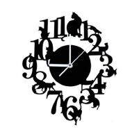 wall clock hook antique indoor wall clock Scandinavian clock cute (black)