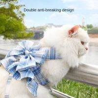 Cat Harness Leash Set for Walking Escape Proof Adjustable Kitten Vest Soft Mesh Chest Strap Dogs Cats Pet Traction Rope Net Dog