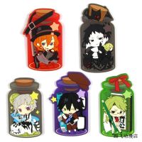 bjh™❧﹍  Bungo Stray Dogs Anime keychain Dazai Osamu Atsushi Nakaji Edogawa Ranpo rubber refrigerator