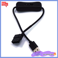 Fkend USB เพื่อ4Pin Molex กับสวิตช์พัดลมคอมพิวเตอร์ส่วนบุคคลสายอะแดปเตอร์สายต่อ