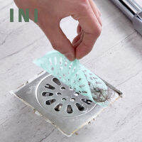 INI Disposable Sink Strainer 10PCS Hair Stoppers Catchers Shower Drain Sticker Floor Filter Paper Cover New