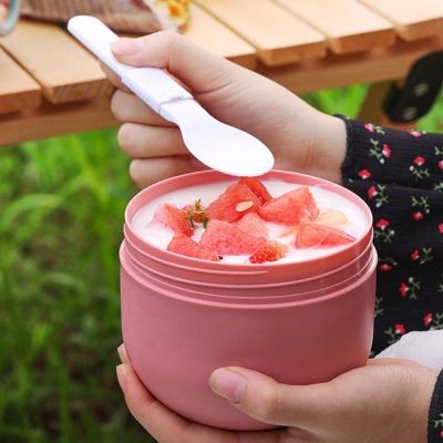 600ML Lunch Bento Box Portable Food Flask Soup Storage Jar Stainless Steel Work Student Bento Box Breakfast Milk Cup Bento BoxTH