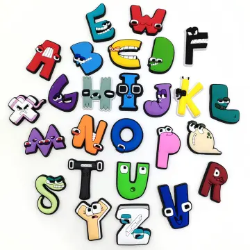 croc charms letters greek english alphabets