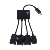 [HOT HAIXWLXKWW 589] 4พอร์ต USB ชาร์จ Hub Spliter Connector Adapter สำหรับแท็บเล็ต Data Wire