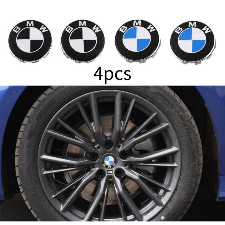 Haron 4Pcs 56mm/68mm For BMW Blue Car Styling Wheel Hub Decorative