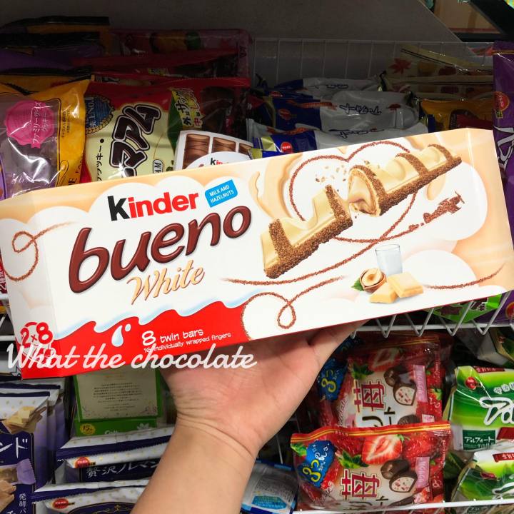 kinder-bueno-8-twin-bars-รสไวท์ช็อคโกแลต-กล่องยาว-16-แท่ง