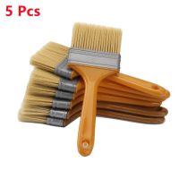 5PCS Plastic Handle Paint Brushes 1/2/4/5 Inch for Wall and Furniture Paint Tool Set Painting Brushes Artist Paint Brushes Paint Tools Accessories