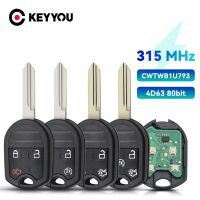 KEYYOU ชิป CWTWB1U793กุญแจรถยนต์รีโมท3/4/5ปุ่ม Fob 315Mhz ชิป4D63สำหรับ Ford Flex Explorer Taurus Mustang 2010 2011 2012 2013ขึ้น