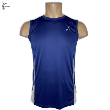 TopSport Men's Sando Top Shirt Plain Design With Mesh Design Logo Printe  Fast Dry DryFit Gym Basket