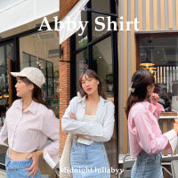 เสื้อเชิ้ตแขนยาว ดีเทลแขนพับ2สี Abby shirt