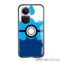 Serpens เคส OPPO Reno10 Pro 5G Pocket Monster ลายโปเกมอนมันวาวกระจกเทมเปอร์ฝาหลังกันกระแทก