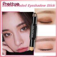 Prettye ปากกาอายแชโดว์ไฮไลท์แท่งอายชาโดว์สองหัวชิมเมอร์กลิตเตอร์อายแชโดว์ปากกาอายชาโดว์กันน้ำอายแชโดว์แบบคงทนยาว