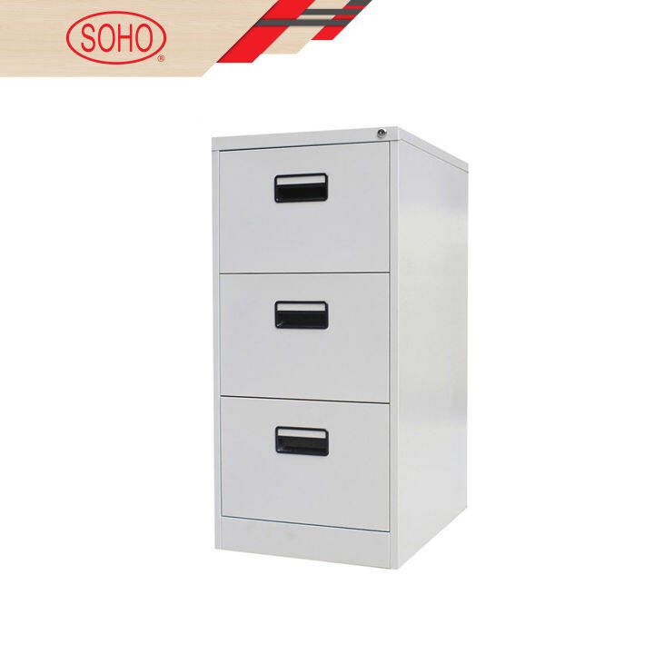 SOHO Norway 3 Drawer Vertical Filing with Plastic Divider