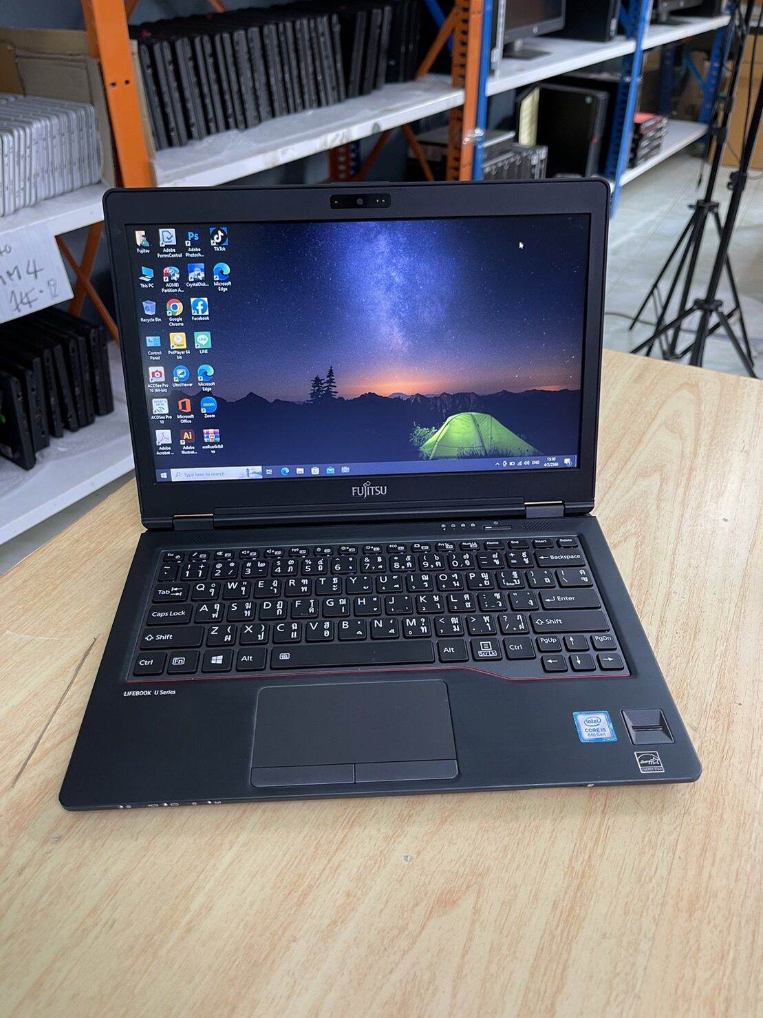 Notebook Fujitsu U728 Core I5 Gen 8 Ram 8 Gb Ssd 512 Gb Lcd 125 นิ้ว ราคา 7900 บาทเท่านั้น 0155