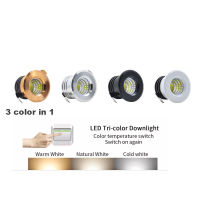 3 In 1 LED Mini Spotlight ดาวน์ไลท์สามสี220V ตู้ลงโคมไฟ Loft Decor 3W COB