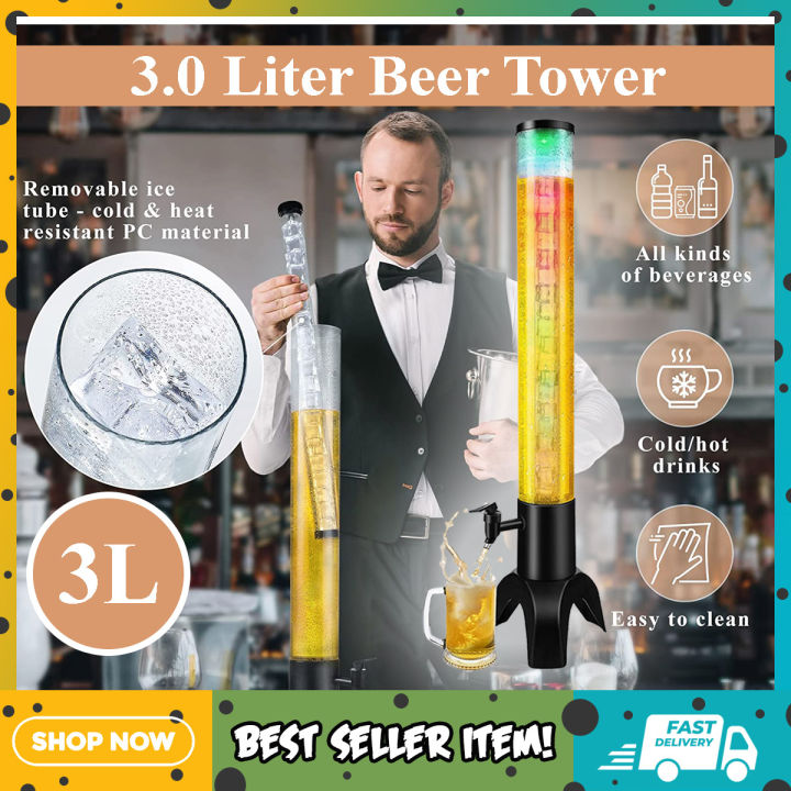 Beer Tower With Ice Tube 3 Liter