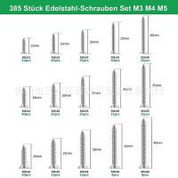 &amp;lt;&amp;gt;385pcs บรรจุกล่อง 304 สแตนเลส M3M4M5 หัวเข็มเจาะด้วยตนเอง สกรูหัวร่องรูปดอกไม้