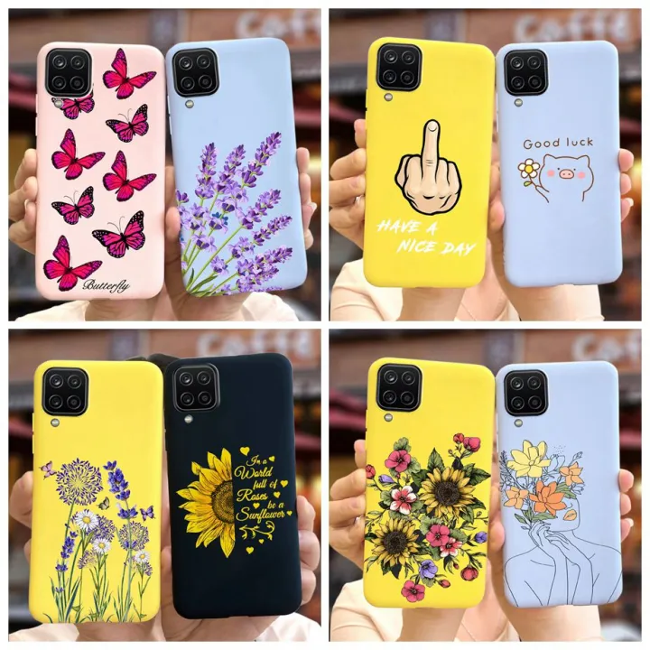 For Samsung Galaxy A12 Case SM-A125F Soft Silicone New Stylish Phone ...