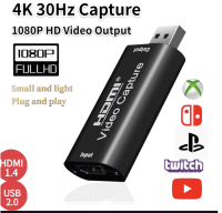 4K Video Capture Card USB 2.0 HDMI Video Grabber สำหรับ PS4เกม DVD กล้องวิดีโอบันทึกกล้อง Motherboard de วิดีโอสดสตรีมมิ่ง