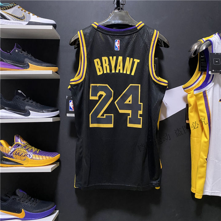 เอ็นบีเอบาสเกตบอลบุรุษ-jersey-24-kobe-bryant-ลอสแอนเจลิสเลเกอร์สร้อนกด-retro-city-edition-เสื้อบาสเกตบอลสวิงแมนลายสีม่วง