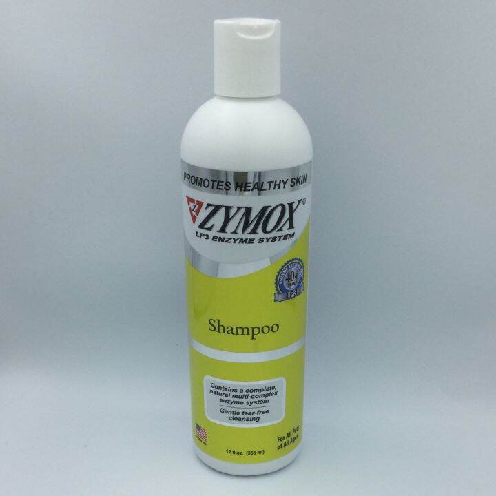 ZYMOX shampoo แชมพูสำหรับโรคผิวหนังสุนัข และแมว 355 มล. Lazada.co.th