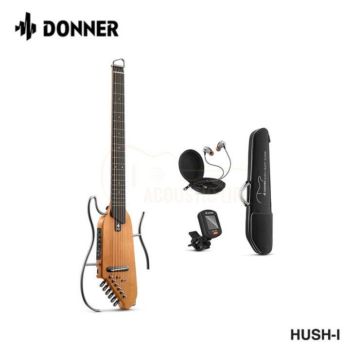 Donner Travel Guitar, HUSHI Headless Silent Guitar, Removable Frames