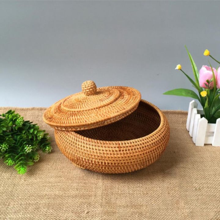 storage-basket-hand-woven-rattan-woven-with-cover-round-primary-color-chinese-jewelry-snacks-tea-set-storage-box