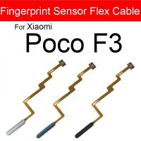 สายเคเบิลแบบยืดหยุ่นเซนเซอร์สแกนลายนิ้วมือเหมาะสำหรับ Xiaomi F3 Poco ปุ่มเมนูระบบสัมผัสลายนิ้วมือพร้อมอะไหล่ปุ่มเปิด/ปิดไอโฟน