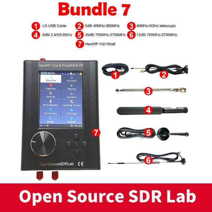New Mayhem Portapack H2 Hackrf One SDR Software Defined Radio 1MHz6GHz