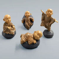 Hot Feng Shui เรซิ่นคนพระพุทธรูปรูปปั้น Monks Miniature Fairy Figurines Bonsai Garden อุปกรณ์ตกแต่งบ้าน Decor Kawaii Toys