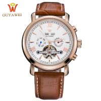 [COD] Ouyawei multifunctional water foreign trade tourbillon retro leisure mechanical watch