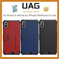 UAG เคสโทรศัพท์สำหรับ iPhone X/iphone Xs/iphone Xr/iphone Xs Max พร้อม Feather-Light ทนทาน Folio ทหาร Drop ทดสอบการ์ด iPhone Flip Cover Metropolis Series