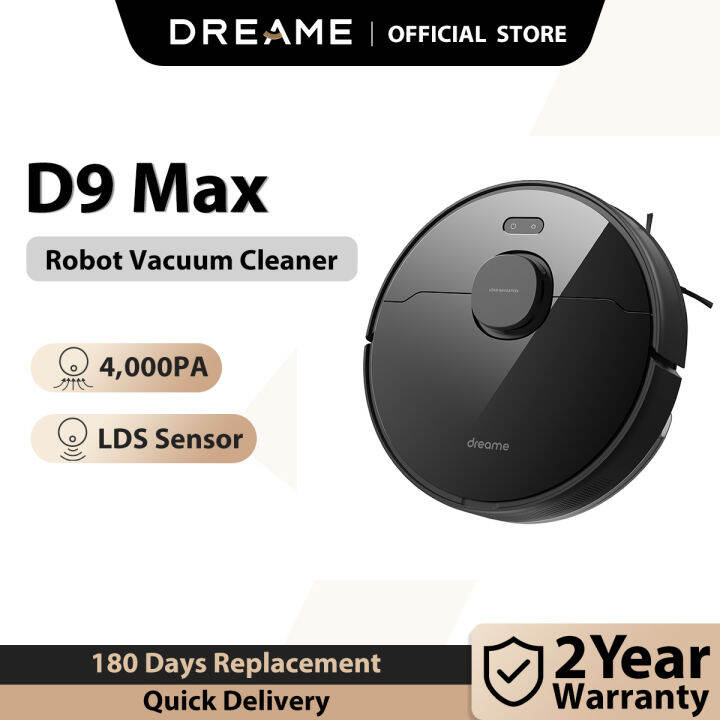 DreameBot D9 Max Robot Vacuum Cleanner 4000 Pa With LDS Sensor | Lazada PH