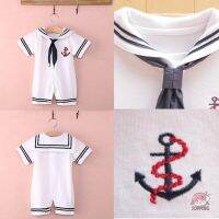 ❤J0P-Summer Toddler Baby Boy Anchor Sailor Costume s Romper