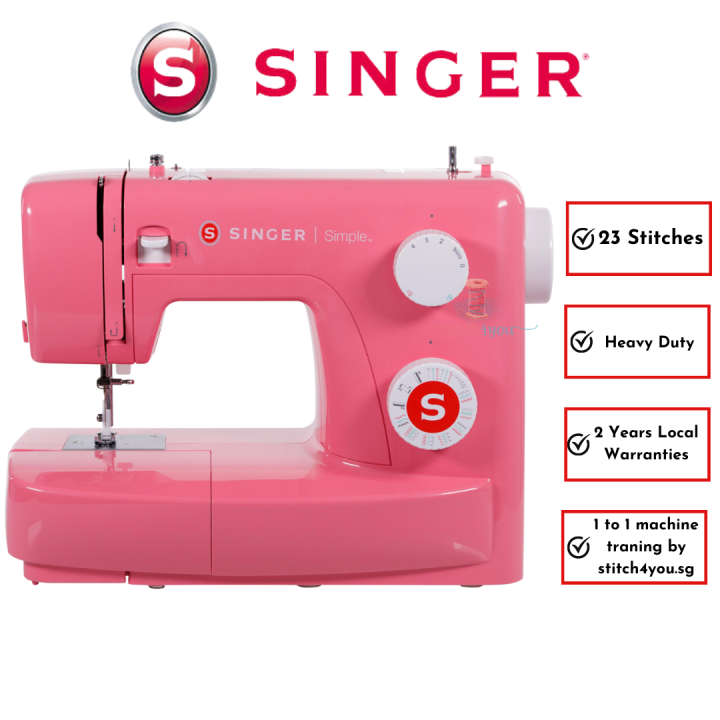 Singer Simple 3223 Raspberry Sewing Machine ,1to1Training,2Years Local