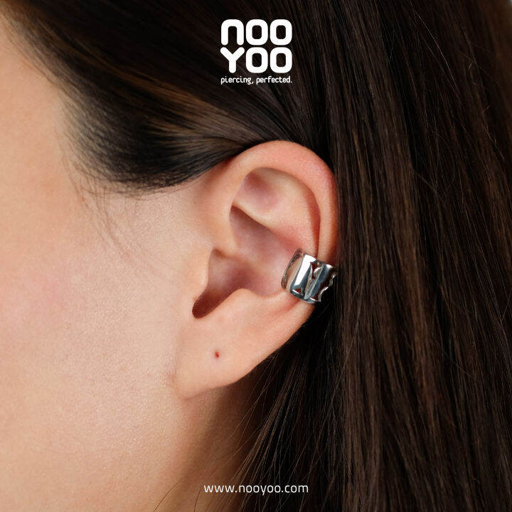 nooyoo-ต่างหูสำหรับผิวแพ้ง่าย-ear-cuff-dots-surgical-steel