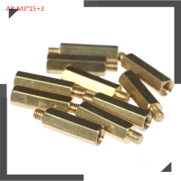 WonderfulBuyinge 10pcs M3 HEX brass ระยะห่างสกรูเกลียวเสาคอมพิวเตอร์ PC เมนบอร์ด