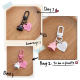 Keychain With Earphone Pendant Pink Ghost Keychain Cute Ghost Keychain Pink And Black Keychain Ghost Love Pendant