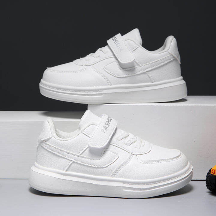 Children's Shoes New 2023 Little White Shoes Boys' Campus Versatile