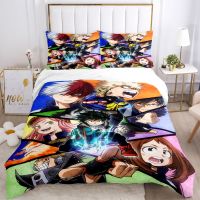 【hot】♀ Anime Print Three Piece Set Fashion Children or Adults for Beds Quilt Covers Pillowcases