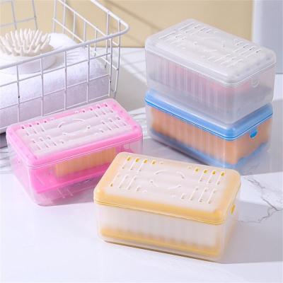 Creative Soap Basket Drain Ventilate Pp Silicone Household Accessories Drain Storage Box Bottom Hollow Design 105g Hand-free Soap Dishes