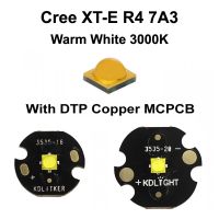 【】 First Follow Shop Cree XT-E สีขาวอบอุ่น3000K LED พร้อม Klitker DTP ทองแดง MCPCB (1ชิ้น)