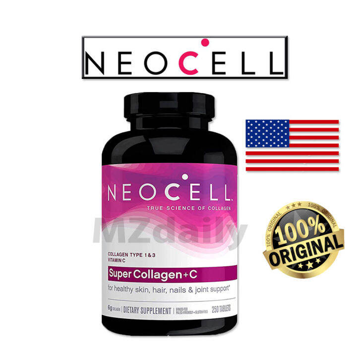 NeoCell Super Collagen Type 1 and 3 plus C Tablets Bottle of 250 ...