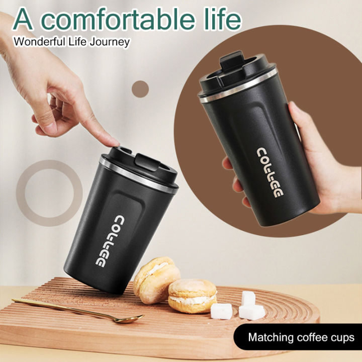2 Stainless Steel Vacuum Flask Bottle Thermo Hot Cold Tea Coffee Insulated  17oz