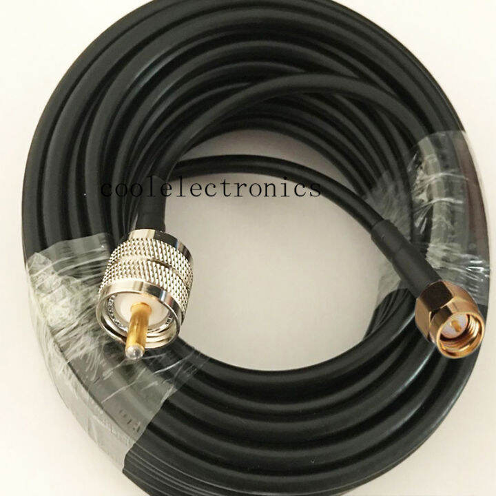 uhf-pl259-male-to-sma-male-connector-rg58-50-3-rf-coax-coaxial-wires-cable-50ohm-50cm-1-2-3-5-10-15-20-30m