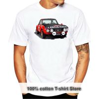 เสื้อยืด LANCIA FULVIA HF Italy Rally Montecarlo 1972แฟชั่นแขนลำลองขาสั้นคอกลมพิมพ์ลายเสื้อ100% คอกลมใหม่ฤดูร้อนเสื้อยืดคอกลมแฟชั่น