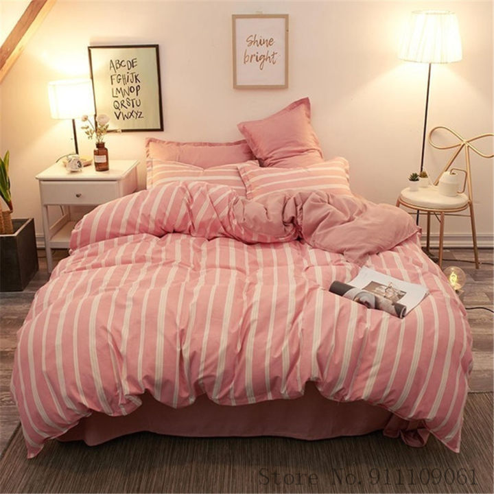 nordic-style-pink-heart-bedding-set-cover-cute-bed-linens-duvet-cover-sheets-and-pillowcases-queen-king-size-home-textile-sets