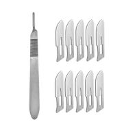 【YF】 10pcs NO.10 Sculpting Blades   1pc Scalpel Surgical Wood Carving PCB Set