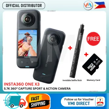 Insta360 X3 360 Action Camera + Invisible Selfie Stick FREE FAST SHIPPING -  New