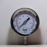 (UIM-Shop) เกจวัดความดัน Pressure Gauge SS316 หน้าปัด 4" , 1/2" NPT , 0-10000 psi/bar , Model PFP40TSA2NP8SB